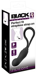Black Velvets Perfect Fit czarne urządzenie intymne bez paskow 22 cm