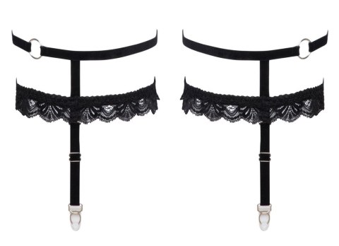 Cottelli ACCESSOIRES Podwiązki czarne koronkowe L/XL regulowane Cottelli ACCESSOIRES Podwiązki czarne koronkowe L/XL regulowane