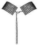Cottelli Accessoires Czarny Choker z Dżetami i Łańcuszkiem Regulowany
