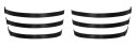 Cottelli Accessoires Pas do Pończoch 3 Paseczki Czarny S/M Regulowany