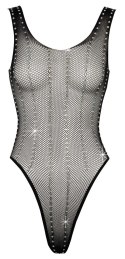 Cottelli Collection Fantasy Body siateczkowe czarne S-L z dżetami