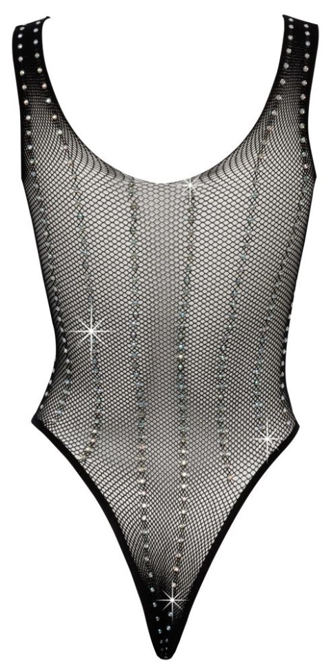 Cottelli Collection Fantasy Body siateczkowe czarne S-L z dżetami Cottelli Collection Fantasy Body siateczkowe czarne S-L z dżetami