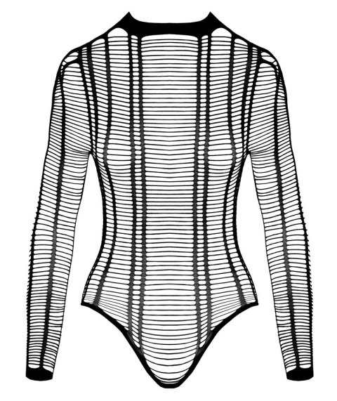 Cottelli Fantasy Body w Prążki Czarne S-L Prześwitujące Elastyczne Cottelli Fantasy Body w Prążki Czarne S-L Prześwitujące Elastyczne