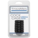 Doc Johnson TitanMen Cage elastyczny pierścień anatomiczny czarny