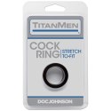 Doc Johnson TitanMen Stretch-To-Fit elastyczny pierścień TPR czarny