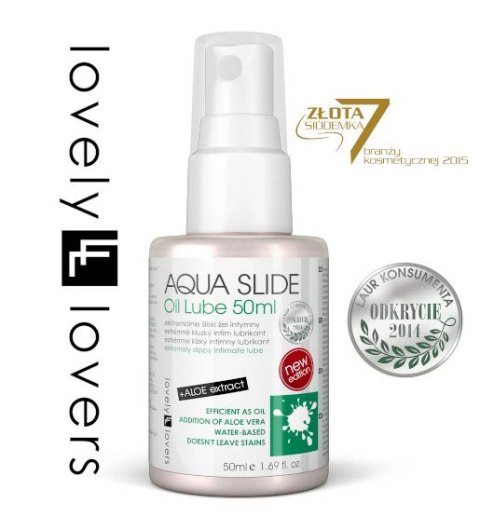 Lovely Lovers AQUA SLIDE Oil Lube żel nawilżający aloes 50ml Lovely Lovers AQUA SLIDE Oil Lube żel nawilżający aloes 50ml