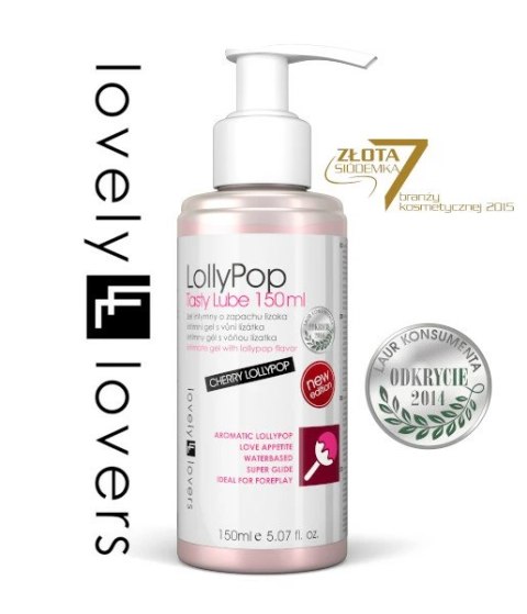 Lovely Lovers LollyPop Żel na bazie wody, efekt ciepła, wiśniowy 150ml