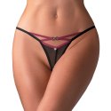 Obsessive Novenes XL/2XL - Stringi bez przeszycia z rożowym akcentem