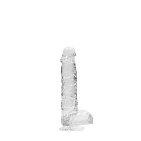 RealRock Crystal Clear model z kulkami, przyssawka, 17 cm, transparentny RealRock Crystal Clear model z kulkami, przyssawka, 17 cm, transparentny