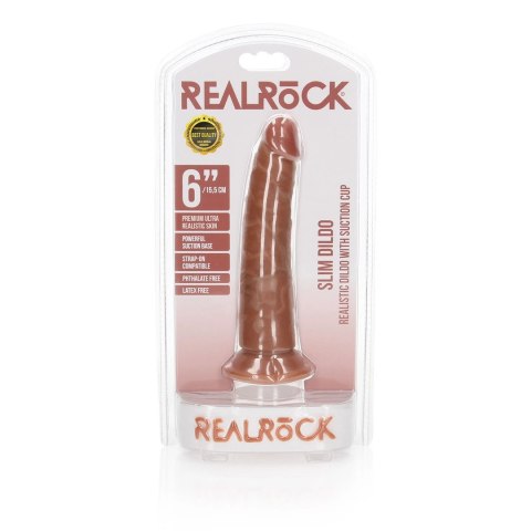 RealRock Model Slim 15,5 cm - elastyczny z przyssawką, kolor naturalny RealRock Model Slim 15,5 cm - elastyczny z przyssawką, kolor naturalny