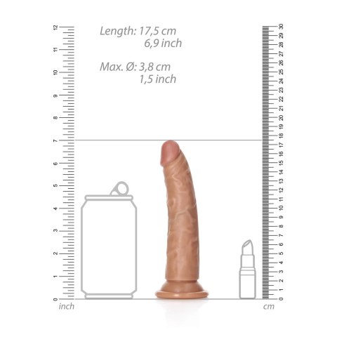 RealRock Model Slim 15,5 cm - elastyczny z przyssawką, kolor naturalny RealRock Model Slim 15,5 cm - elastyczny z przyssawką, kolor naturalny