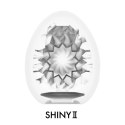 Tenga Egg Shiny II - kompaktowa maszyna intymna, spiralna tekstura