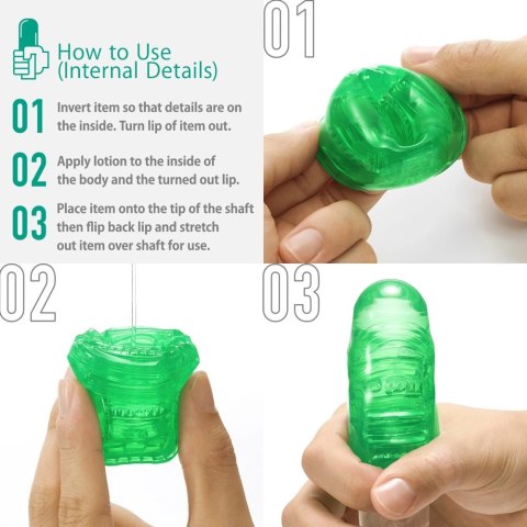 Tenga UNI Emerald - Uniwersalny elastyczny rękaw intymny 6 cm TPE Tenga UNI Emerald - Uniwersalny elastyczny rękaw intymny 6 cm TPE