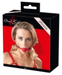 Bad Kitty Czerwony Knebel Silikonowy z Regulacją 42-58 cm