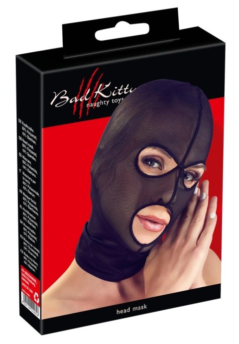 Bad Kitty Powernet Czarna Maska Anatomiczna Otwarte Oczy i Usta Bad Kitty Powernet Czarna Maska Anatomiczna Otwarte Oczy i Usta