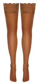 Cottelli LEGWEAR Pończochy Beżowe Klasyczne z Koronką 20 den