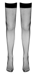 Cottelli LEGWEAR Pończochy kabaretki czarne M z silikonową opaską