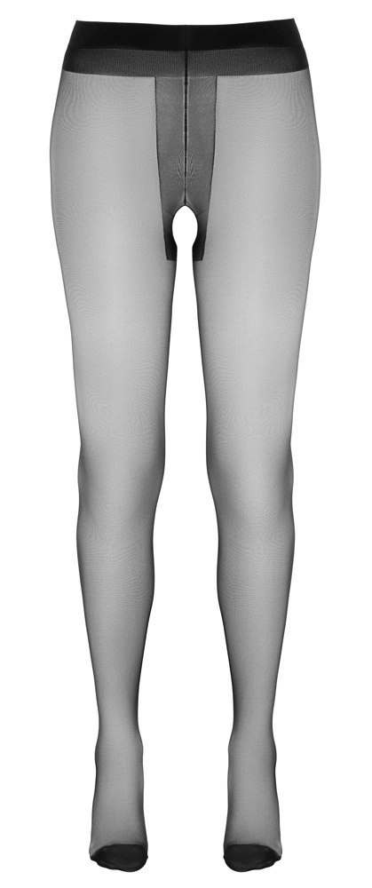 Cottelli LEGWEAR Rajstopy 20 DEN z otwartą strefą, czarne, połysk Cottelli LEGWEAR Rajstopy 20 DEN z otwartą strefą, czarne, połysk