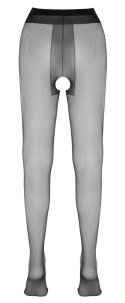 Cottelli LEGWEAR Rajstopy 20 DEN z otwartą strefą, czarne, połysk