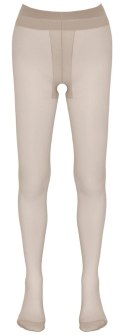 Cottelli LEGWEAR rajstopy beżowe satynowe z otwartą częścią S