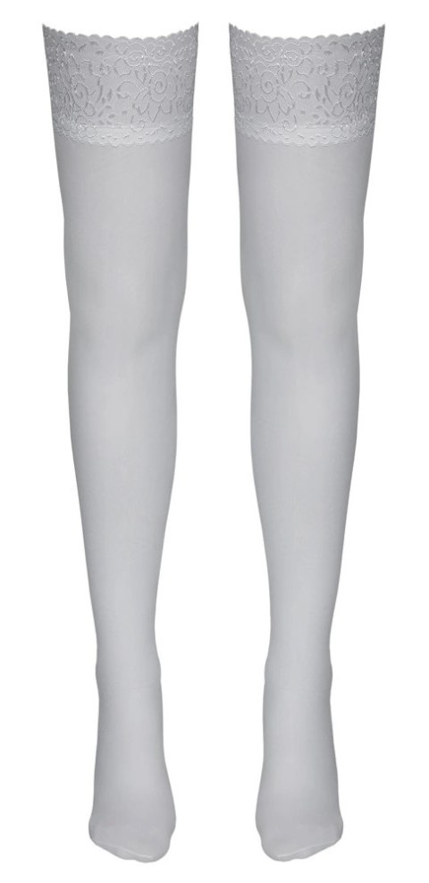 Cottelli Legwear Białe Pończochy Koronka 17DEN M OekoTex Cottelli Legwear Białe Pończochy Koronka 17DEN M OekoTex