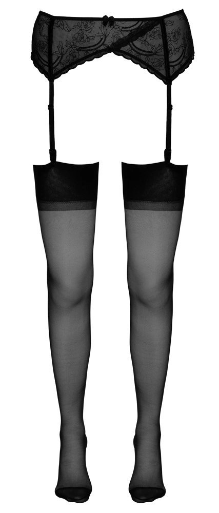 Cottelli Legwear Pończochy Czarne z Dekoracyjnym Szwem 15 den Cottelli Legwear Pończochy Czarne z Dekoracyjnym Szwem 15 den