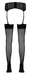 Cottelli Legwear Pończochy Czarne z Dekoracyjnym Szwem 15 den