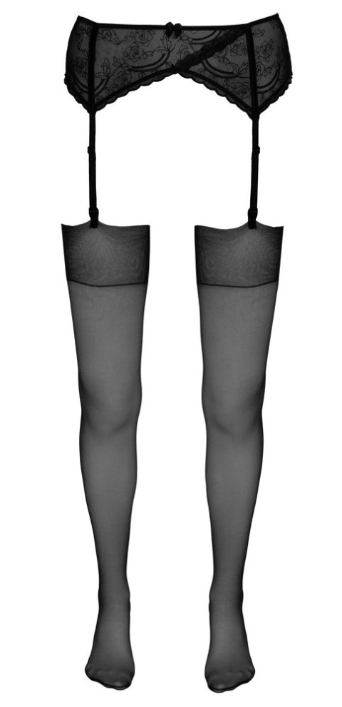 Cottelli Legwear Pończochy Do Pasa Jedwabiste Czarne 20 den 1 para Cottelli Legwear Pończochy Do Pasa Jedwabiste Czarne 20 den 1 para