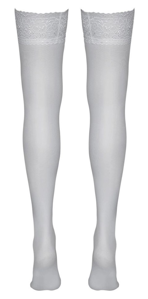 Cottelli Legwear pończochy białe z koronką XS 17 den Oekotex Cottelli Legwear pończochy białe z koronką XS 17 den Oekotex