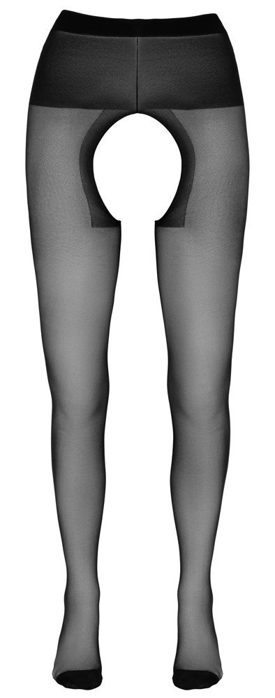 Cottelli Legwear rajstopy czarne z otwartą strefą, 20 DEN, rozmiar 4 Cottelli Legwear rajstopy czarne z otwartą strefą, 20 DEN, rozmiar 4