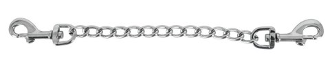 ZADO Srebrny Łańcuszek z Dwoma Karabińczykami 15 cm Metalowy