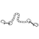 ZADO Srebrny Łańcuszek z Dwoma Karabińczykami 15 cm Metalowy