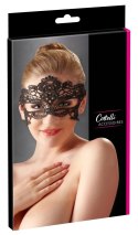 Cottelli ACCESSOIRES Maska haftowana z koronkową wstążką czarna