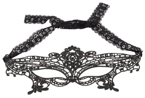 Cottelli ACCESSOIRES Maska haftowana z koronkową wstążką czarna Cottelli ACCESSOIRES Maska haftowana z koronkową wstążką czarna
