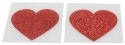 Cottelli Accessoires - Samoprzylepne Naklejki Serduszka Czerwone 1 para