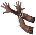 Cottelli Accessories długie siateczkowe rękawiczki czarne S-L