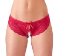 Cottelli Lingerie Figi Koronkowe z Wycięciami i Kokardkami Czerwone L