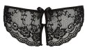 Cottelli Lingerie Figi koronkowe z wycięciami i kokardkami czarne L