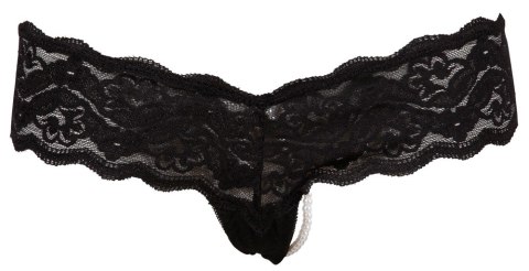 Cottelli Lingerie Stringi Koronkowe Czarny L z Dekoracyjnymi Perełkami Cottelli Lingerie Stringi Koronkowe Czarny L z Dekoracyjnymi Perełkami