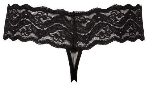 Cottelli Lingerie Stringi Koronkowe Czarny L z Dekoracyjnymi Perełkami Cottelli Lingerie Stringi Koronkowe Czarny L z Dekoracyjnymi Perełkami