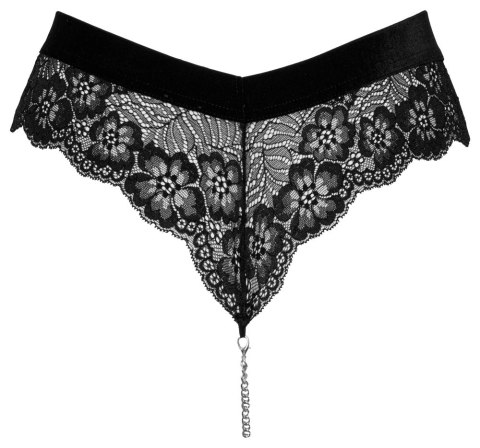 Cottelli Lingerie figi koronkowe z odpinanym łańcuszkiem S czarne Cottelli Lingerie figi koronkowe z odpinanym łańcuszkiem S czarne