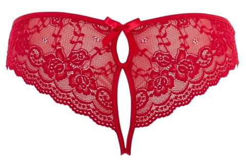 Cottelli Lingerie figi koronkowe z wycięciami i kokardkami XL czerwone Cottelli Lingerie figi koronkowe z wycięciami i kokardkami XL czerwone