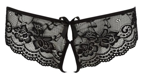 Cottelli Lingerie figi koronkowe z wycięciami i kokardkami czarne S Cottelli Lingerie figi koronkowe z wycięciami i kokardkami czarne S