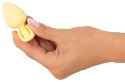 Cuties Korek Intymny Silikonowy Żołty 6,5 cm - Model Stożkowy Mini