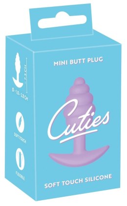 Cuties Korek Stożkowy z Rowkami Fioletowy 7,5 cm Silikonowy