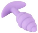 Cuties Korek Stożkowy z Rowkami Fioletowy 7,5 cm Silikonowy