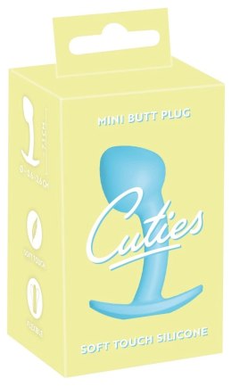 Cuties Korek silikonowy anatomiczny zakrzywiony niebieski 7,1 cm