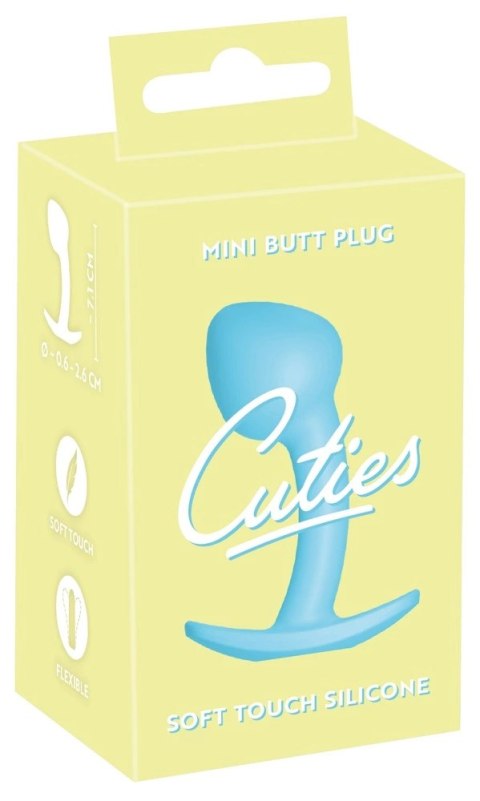 Cuties Korek silikonowy anatomiczny zakrzywiony niebieski 7,1 cm Cuties Korek silikonowy anatomiczny zakrzywiony niebieski 7,1 cm