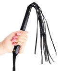 Fetish Fantasy Series Pejcz Skorzany Czarny z Paskiem 63,5 cm