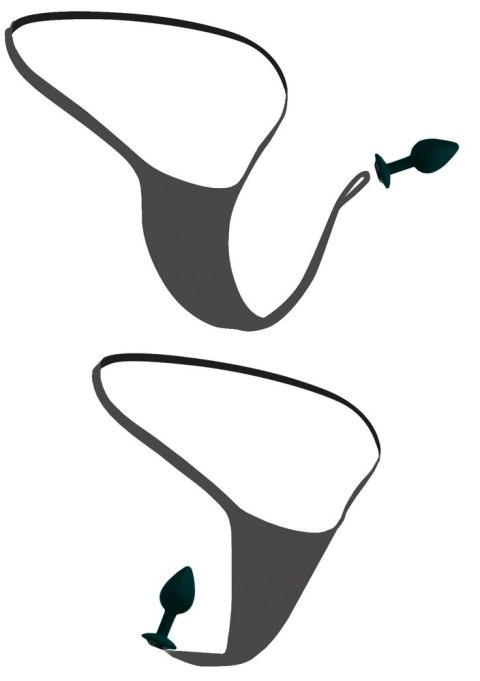 HookUp Panties Crotchless Secret Gem Stringi XL-XXL z ozdobą silikonową HookUp Panties Crotchless Secret Gem Stringi XL-XXL z ozdobą silikonową